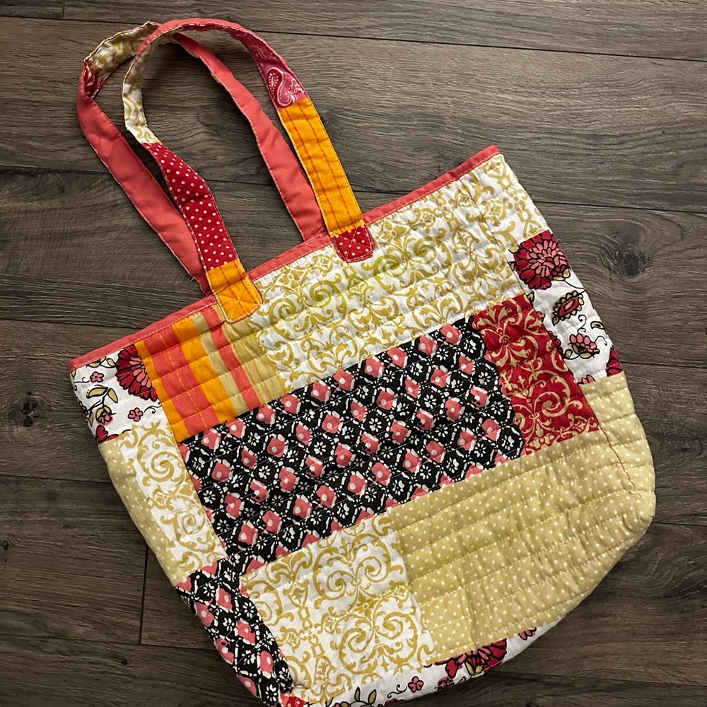 Multicolor Patchwork Tote - Picture 3 of 6
